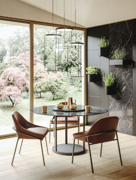 TWIRL - Round dining table with metal base by Ronda Design - view 3